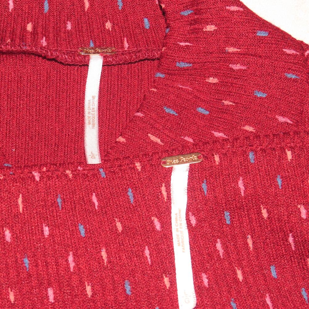 Free People Red Set the Mood Boho Matching Skirt Set - Picture 11 of 14